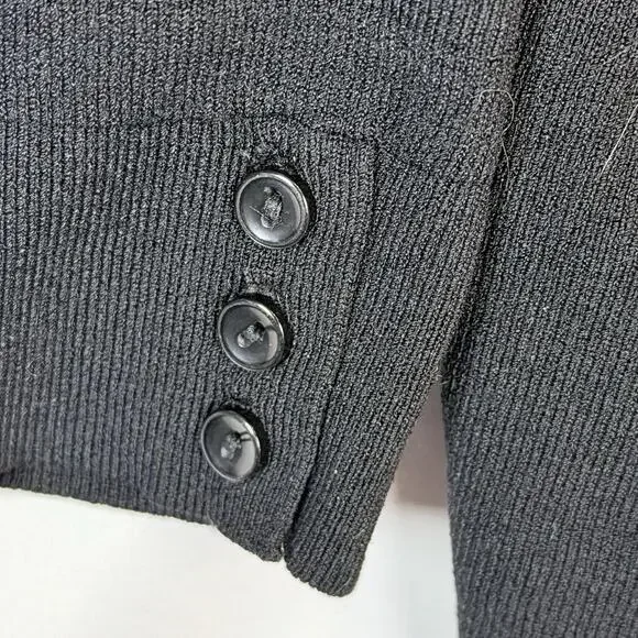 Talbots Black Button Up Cardigan Long Sleeve Y-Neckline Classic Layer SZ Large - Picture 9 of 9